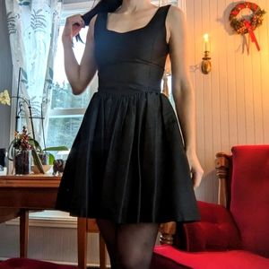 Laura Ashley 100% silk little black dress, size 6